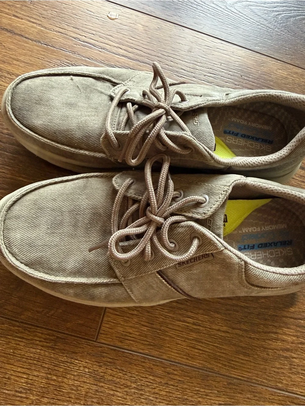 Bogs Men’s Taupe Canvas Slip-On Loafers